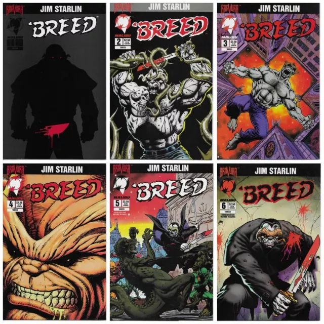 °JIM STARLIN'S BREED Vol.1 #1 bis 6 von 6° 1995 USA Malibu/Bravura Limited Serie