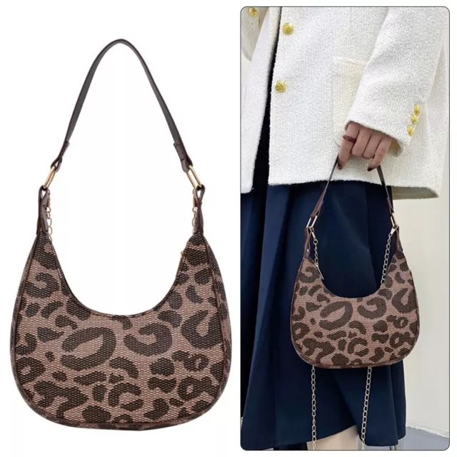 Leopard Pattern Print Handbag One Shoulder Handbags Underarm Bags  Girl