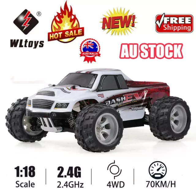 WLtoys A979-B 2.4G 70KM/H 1/18 Scale 4WD High Speed Off-Road RC Truck Car RTR MQ