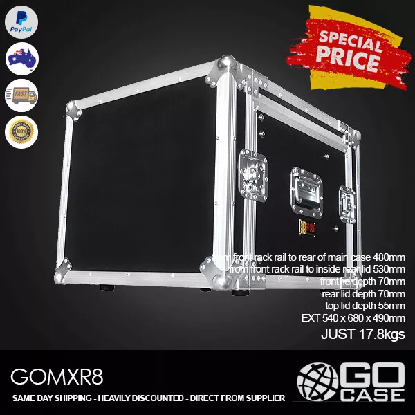 GOMXR8 ATA Road Case 8RU 8u Mixer Rack Flight Go Case 3