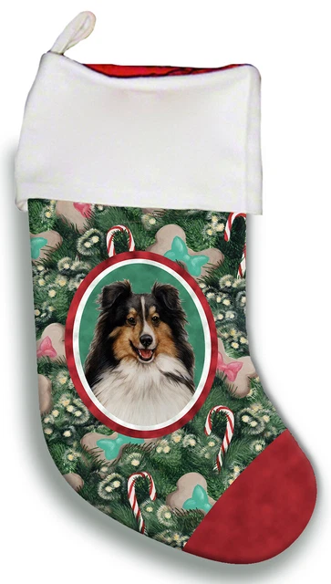 Christmas Stocking - Tri Shetland Sheepdog Sheltie 11082