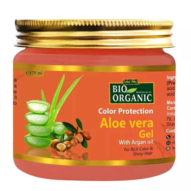 Indus Valley Bio Organic Color Protection Aloe Vera Gel With Argan Oil 175 ml