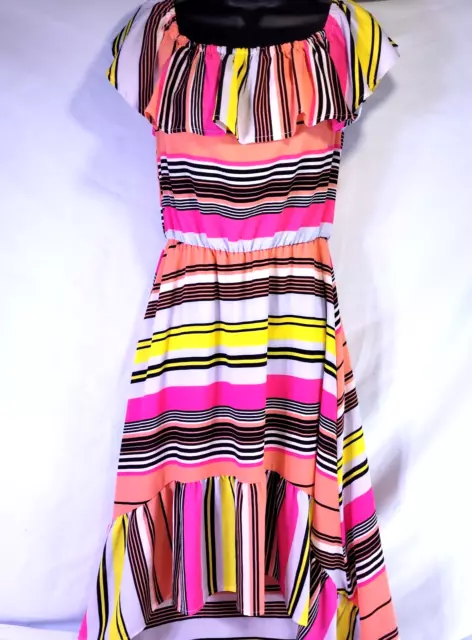 Charles Henry Dress Womens Medium Colorful Off The Shoulder Maxi  poly spandex