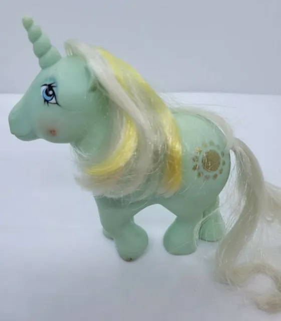 My Little Pony Sunbeam G1 Year 2 1983 Unicorn Moondancer Pose Blue Hasbro Flawed