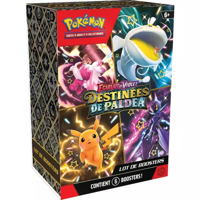 Pokémon Bundle 6 boosters EV4.5 Destinés de Paldea Fr Neuf Scellé