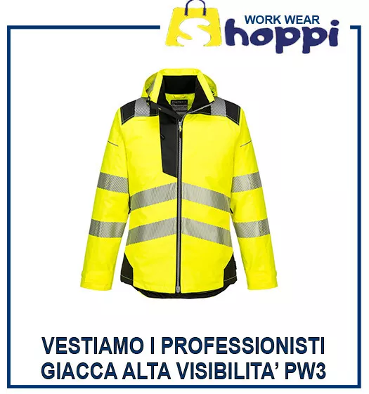 Giacca Lavoro Alta Visibilità PW3 Hi-Vis Protezione Freddo -40 Gradi Portwest