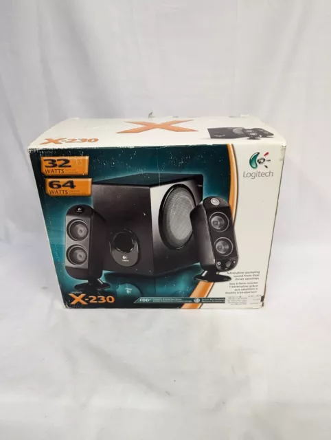 Open Box Logitech X-230 Adrenaline Dual Driver Subwoofer PC Speaker System