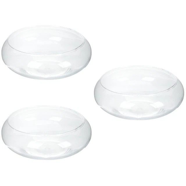 3pcs Fish Bowl Glass Aquarium Tank Small Goldfish Tank Clear Desk Fish Tank