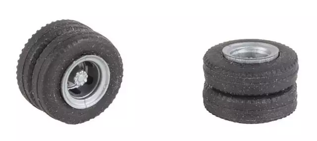 FALLER 163117 Gauge H0, Car System 2 Complete Wheels (Rear Axle) for Transporter