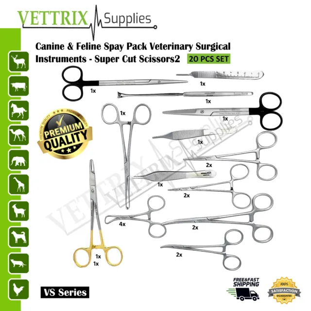 Canine & Feline Spay Pack Veterinary Surgical Instruments - Super Cut Scissors2