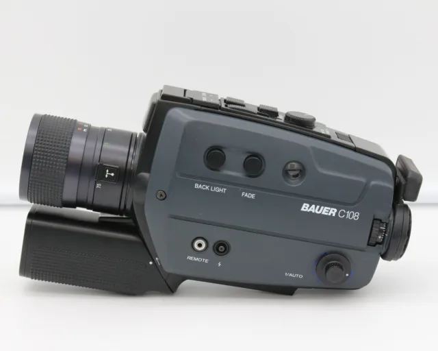 Bauer C108 Super 8 Fotocamera Macchina Fotografica - Neovaron 1.2/7-45mm Ottica