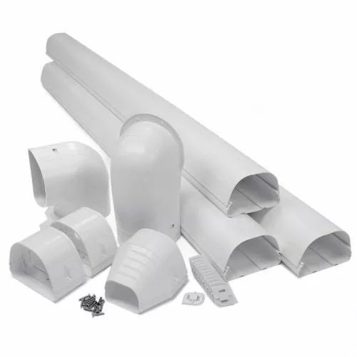 Lineset Covers 3.5" 12'Wall Duct Kit, White 92.Fortress RECTORSEAL