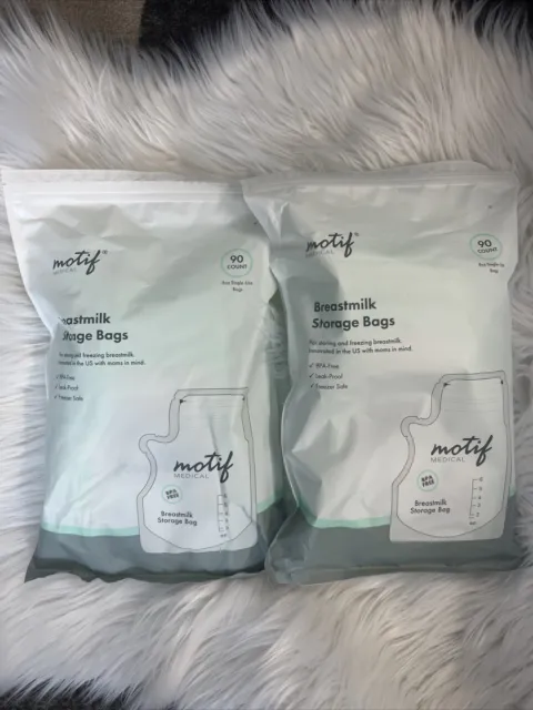 2 Motif Breastmilk Storage Bags 90 Ct 8 oz  Single Use 160 Bags Pump NEW
