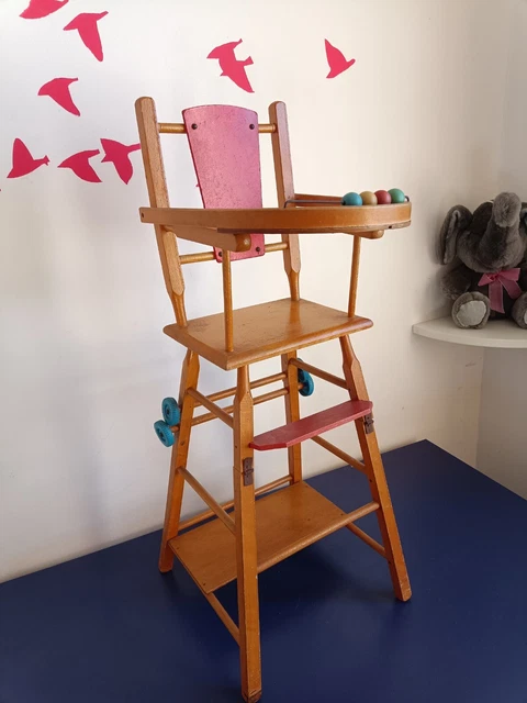 Chaise Haute pour poupée en bois de Tidlo