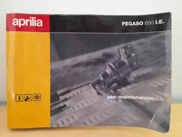 Aprilia Libretto Uso E Manutenzione Istr. Ita/en/fr/de Pegaso 650 IE '01/'02