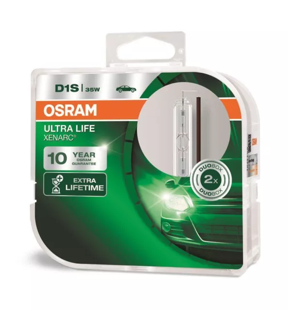 2 x Osram D1S Ultra Life XENON BULB XENARC 66140ULT HID Hard Case (TWIN) NOUVEAU