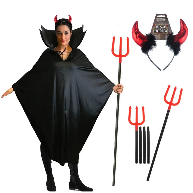 HALLOWEEN LADIES ADULT Dark Black Fairy Fallen Angel Devil Fancy Dress  Costume 22.79 - PicClick UK