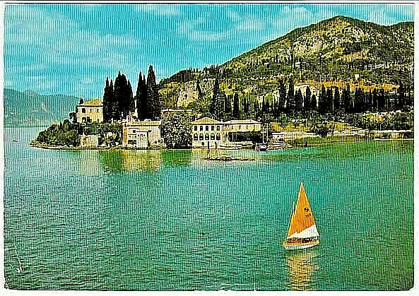 Cartolina  di S. VIGILIO - Lago di Garda (VERONA) Veduta Aerea - 1971