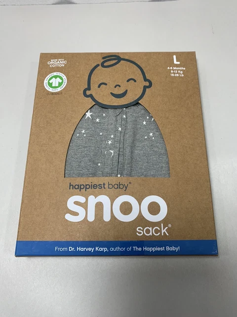 Saco de dormir Happiest Baby SNOO pañal algodón orgánico unisex gris grande