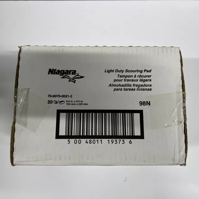 Niagara Light Duty Scour Pad 98N, 6 in x 9 in, 20/Case 19373