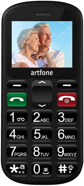 Artfone C1+ 4G Téléphone Portable Sénior,Batterie 1800mAh,Bouton SOS avec Grandes Touches,Haut-parleur stéréo,Radio FM ,Lampe Torche - Téléphonie
