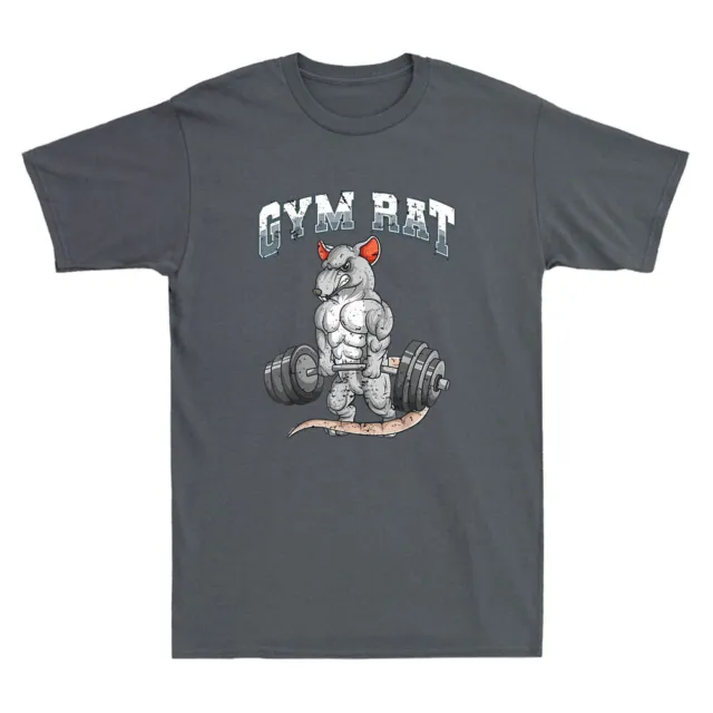 Gym Rat Funny Rat Deadlift Fitness Gym Bodybuilding Meme Novelty Men's T-Shirt
