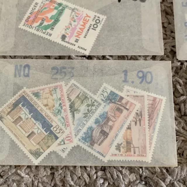 Amazing Lot Of Niger Mnh Stamps In Glassines Mint Never Hinged 2