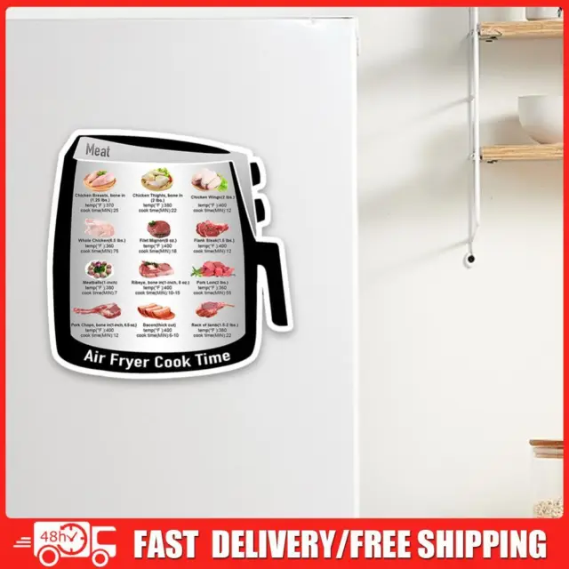 Quick Reference Air Fryer Cooking Conversion Magnet for Adjustment Cooking Time