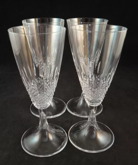 4 Vintage French Lalique Cut Crystal Wines - Chinon Pattern. 5 ¾” tall x 2 3/8”