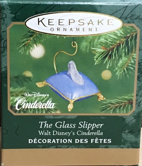Ornement de Noël vintage années 1990 en cristal soufflé à la