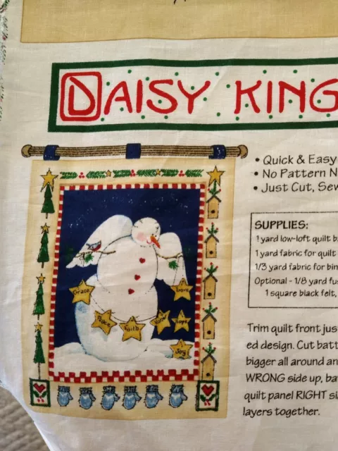 Daisy Kingdom Keeper of the Wishing Stars Quilt Fabric Panel Christmas Snowman