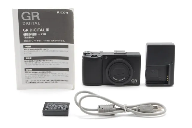 [TOP MINT] Ricoh GR Digital III 3 10.0MP Black Compact Digital Camera From JAPAN