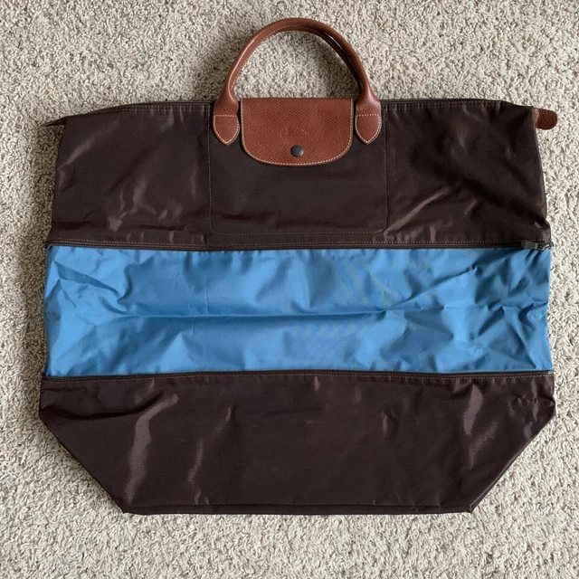 Longchamp Le Pliage Expandable Nylon Tote Brown Extra Large Made in France