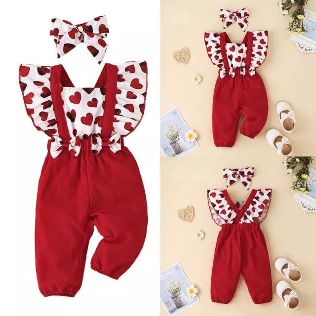 Baby Headband Girl Jumpsuit Newborn Romper Outfit Infant Floral Bodysuit Clothes