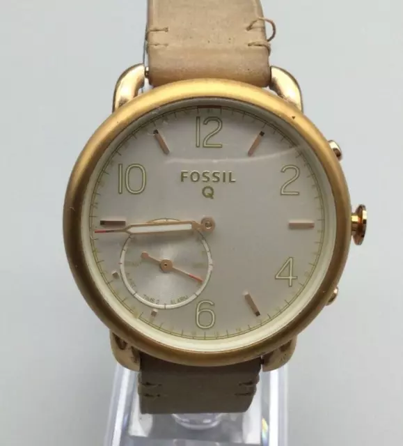 Fossil Q Hybrid Watch Women Rose Gold Tone Mesh Band NDW4j 50M