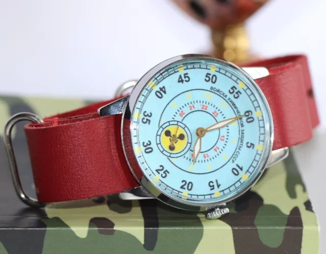 Wrist Watch  Pobeda ZIM Radiation troops, Soviet  watch, Military watch 2
