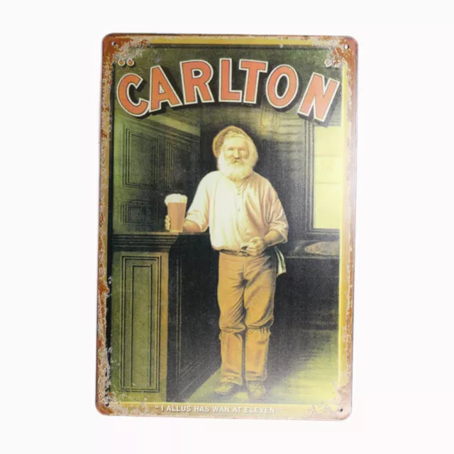 Tin Sign CARLTON  Sprint Drink Bar Whisky Rustic Look