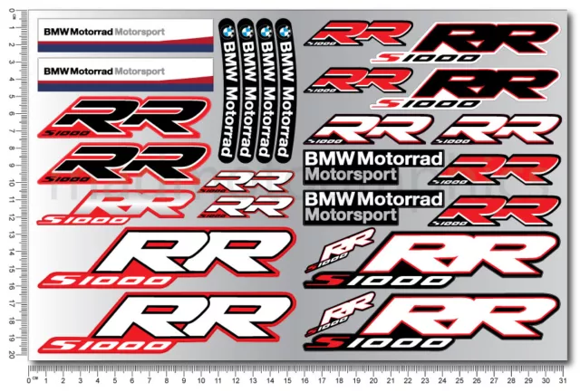 S1000RR HP4 Motorrad Aufkleber blatt sticker set Laminiert stickers bmw s1000 RR