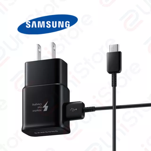 Original Samsung EP-TA20JBE Fast Charger w/ USB Type C Cable for Galaxy S8 S9