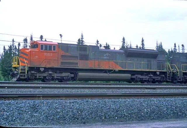 Arcelor-Mittal 9003 @ PORT CARTIER, QUEBEC_AUG 2015   _ ORIGINAL TRAIN SLIDE