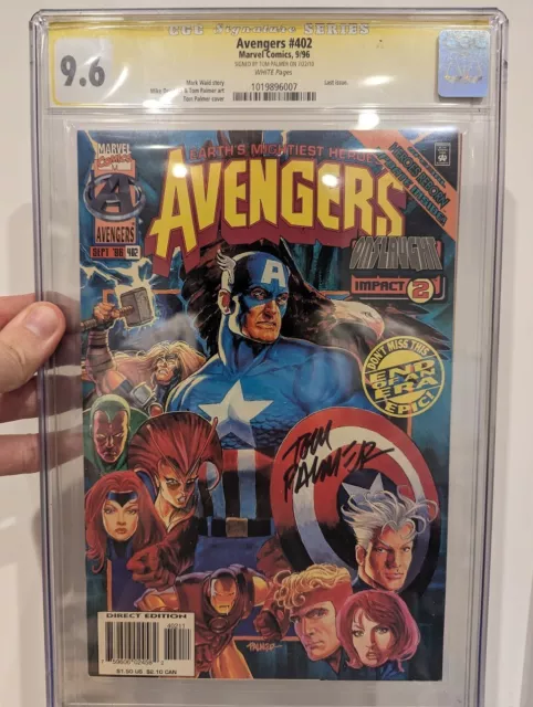 Avengers #402 CGC 9.6 signiert Tom Palmer 1996 MARVEL COMIC