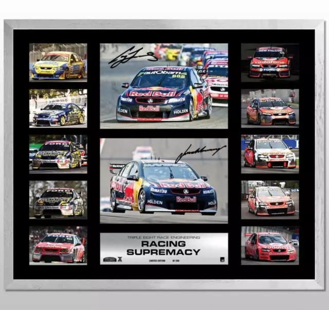 V8 Supercars – Triple Eight 10 Years Signed Limited Edition Print - Framed + COA