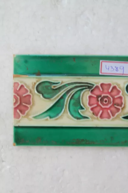 Japan antique art nouveau vintage majolica border tile c1900 Decorative NH4389 2