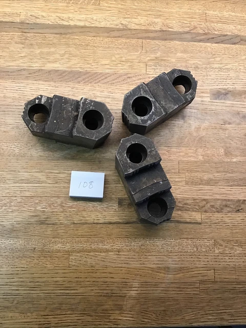 Cushman ???  Lathe Chuck Top Jaws  Lot Of 3
