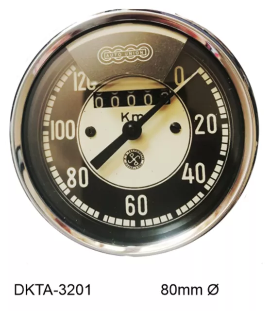 DKW, Auto-Union, SB +NZ200  250 350, Tachometer,  Ø 80mm, NEU, 120km/h, Oldtimer