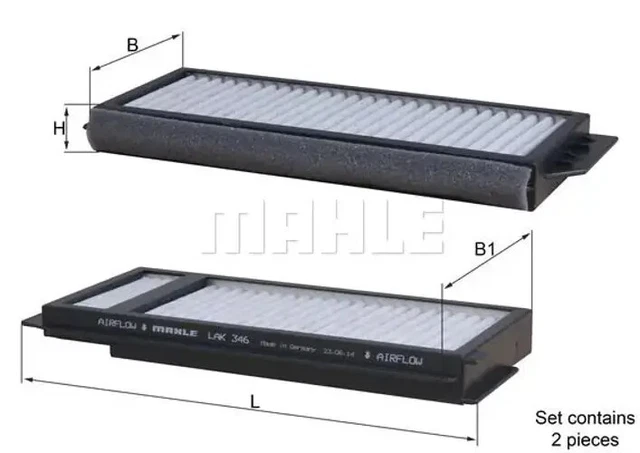 Filtre D'habitacle MAHLE LAK 1156/S à Charbon Actif - Compatible BMW X1 (F48) Et Autres Modèles