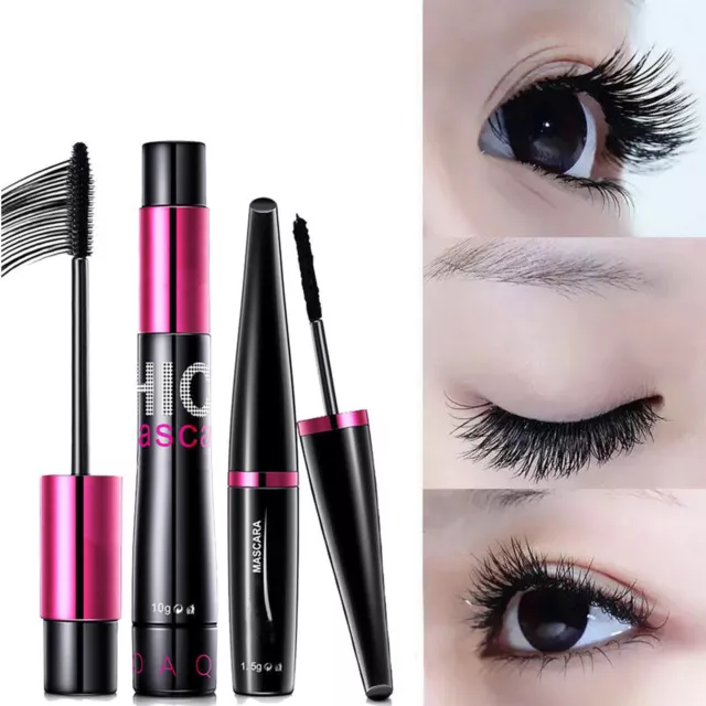 4D Silk Fiber Eyelash Mascara Extension Makeup Black Waterproof Eye Lash