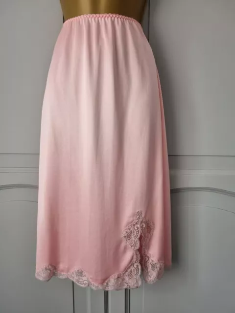 Charnos Donna Vintage Rosa Più Spessa Poliammide Satinata Seta Mezza Taglia Media