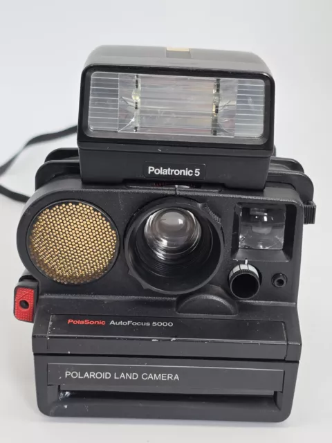 Polaroid PolaSonic AutoFocus 5000 Polaroid 2390 + Polatronic 5 flash immagine istantanea