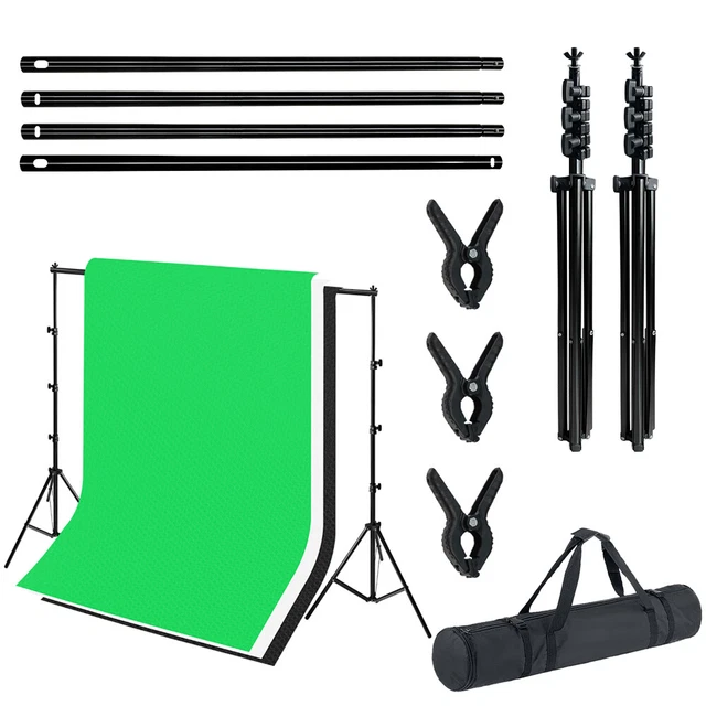 2,6m x 3m Stativ Hintergrund Teleskop Fotostudio Komplettset Hintergrundsystem #